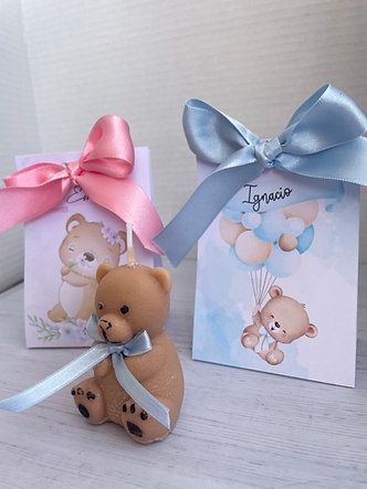 Vela Osito con Cajita Personalizada - Imagen 3