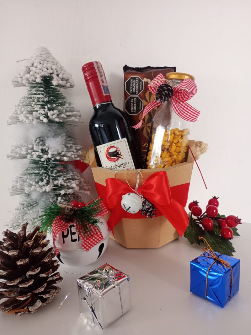 Balde Navideño con Vino