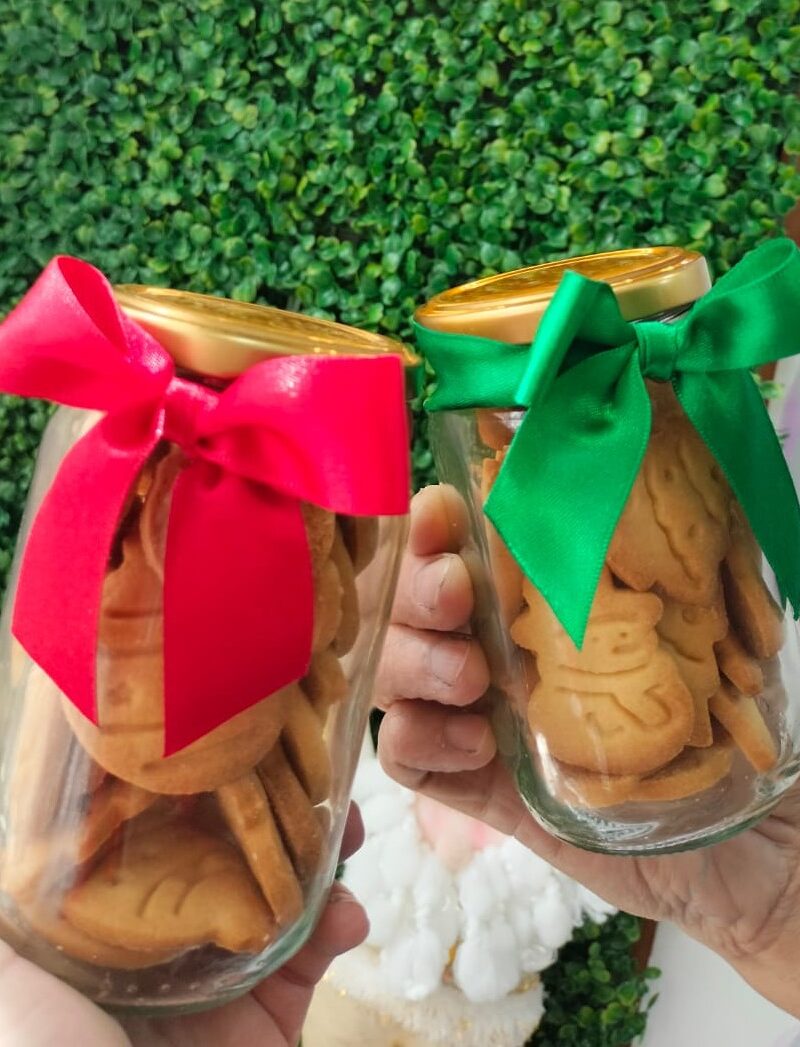 Frasco de Galletas Navideñas