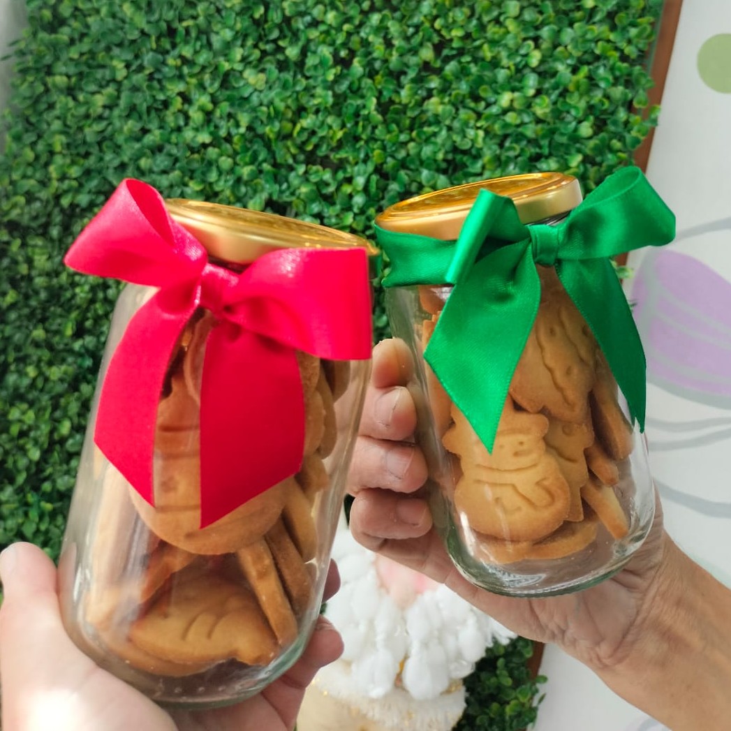 Frasco de Galletas Navideñas