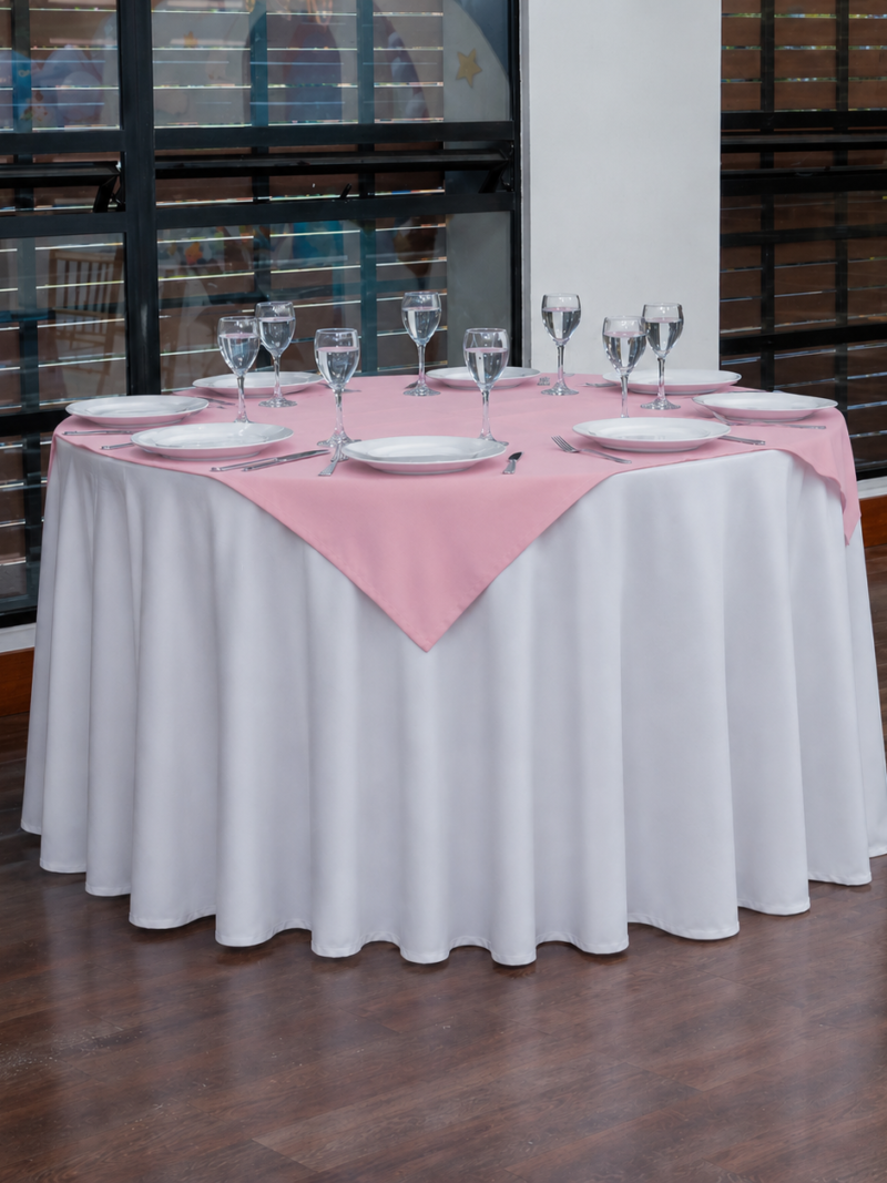Sobre mantel Rosado Lino 150x150 cm