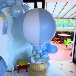 Globo Aerostático 3D Azul 90 cm - La Vittoria Celebraciones