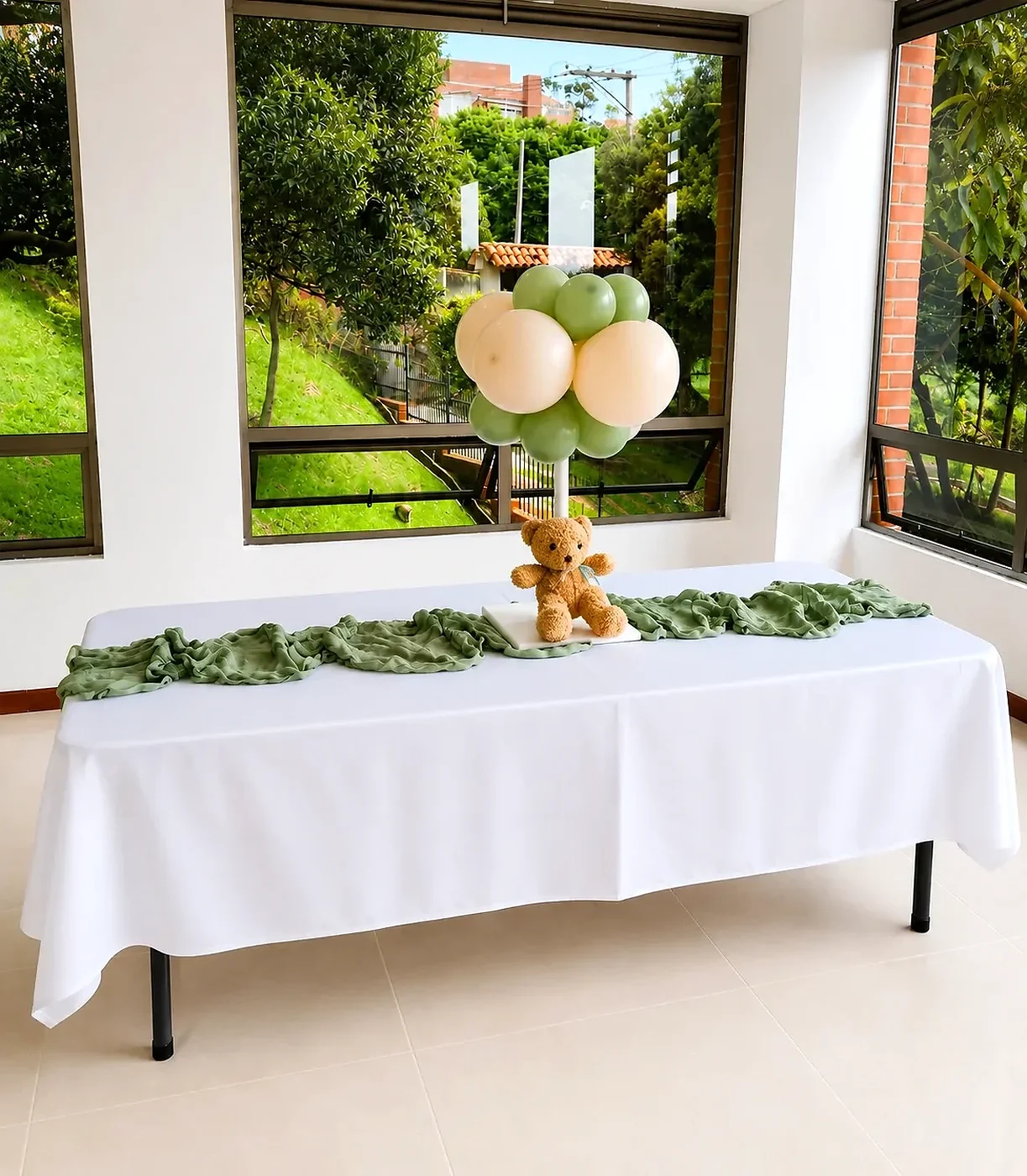 Mantel rectangular blanco 300x150 cm - La Vittoria Celebraciones